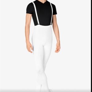 BalTogs Mens’ compression suspenders dance unitard, Size MEDIUM